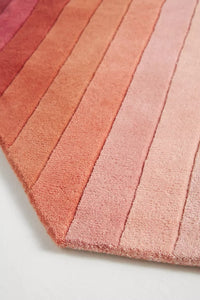 Gradient Hand Tufted Striped Rug Multiple Colors