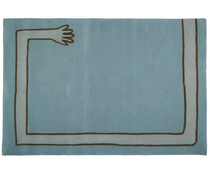 RUG ROOT Modern Hand Tufted Rug in Light Blue with Minimalist Design