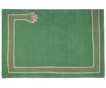 Load image into Gallery viewer, RUG ROOT Modern Minimalist Hand-Tufted Rug in Green with Abstract Hand Design
