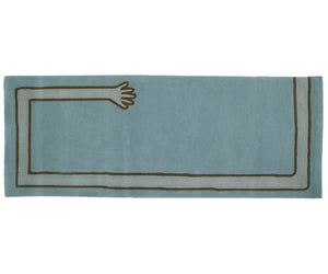 RUG ROOT Modern Hand Tufted Rug Minimalist Design Light Blue Color 9x12