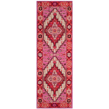 Load image into Gallery viewer, RUG ROOT Vintage Hand Tufted Rug Medallion Pink and Red Floral Design 9x12
