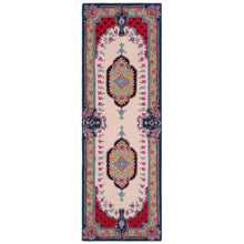 Load image into Gallery viewer, RUG ROOT Vintage Hand Tufted Rug Medallion Floral Red and Beige Design 9x12
