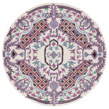 Load image into Gallery viewer, Vintage Hand Tufted Rug Medallion Floral Classic Design Ivory Color 9x12
