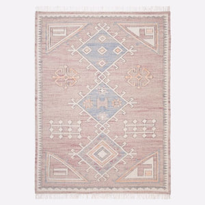 Handwoven Jute & Wool Flatweave Dhurrie Rug for Living Room, Bedroom & Entryway