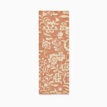 Load image into Gallery viewer, Terracotta Floral Handwoven Rug, Earthy Tones with Cream Pattern, Botanical Design, Perfect for Living Room &amp; Bedroom
