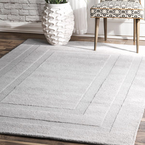 RUG ROOT Hand Tufted Geometric Rug with Linear Patterns - 8x10