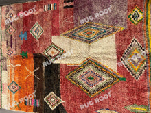 Load image into Gallery viewer, Unique Moroccan Azilal Rug | Vintage Wool with Colorful Geometric Art
