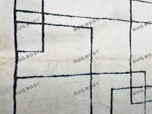 Load image into Gallery viewer, Nordic Simplicity Meets Moroccan Soul | Large White Rug with Subtle Ethnic Motifs
