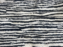 Load image into Gallery viewer, Striking Simplicity | Custom Black &amp; White Beni Ourain Rug | Handwoven in Morocco
