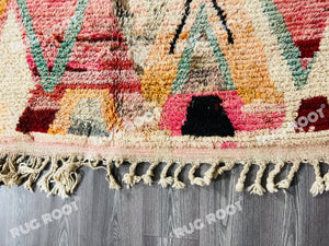 Symbolic Tapestry | Vintage Boujad Rug | Moroccan Tribal Design