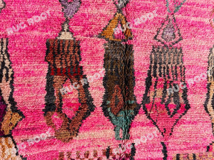 Moroccan Blush | Artistic Large Boujaad Rug in Pink | Handwoven Berber Wool