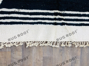 Abstract Dreams | Large Handwoven Moroccan Beni Ourain Rug in Pure White Wool