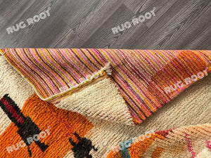 Handcrafted Moroccan Azilal Rug | Warm Hues & Playful Tribal Design