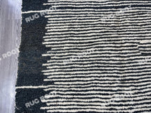 Load image into Gallery viewer, Striking Simplicity | Custom Black &amp; White Beni Ourain Rug | Handwoven in Morocco
