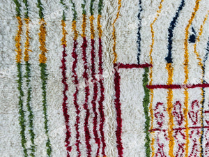 Moroccan Modernism | Handcrafted Azilal Rug with Colorful Abstract Design