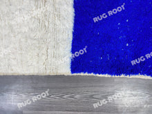 Load image into Gallery viewer, Handcrafted Moroccan Serenity | Unique Blue and White Berber Rug for Bohemian Spaces
