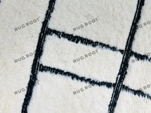 Load image into Gallery viewer, Nordic Simplicity Meets Moroccan Soul | Large White Rug with Subtle Ethnic Motifs
