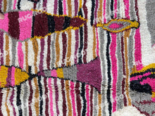 Load image into Gallery viewer, Handcrafted Moroccan Artistry | Azilal Rug in Pink, Grey, and Mustard Yellow
