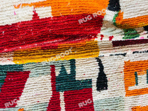 Vibrant Moroccan Azilal Rug | Handwoven Wool with Bold Geometric Artistry