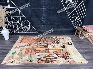 Bohemian Rhapsody | Colorful Moroccan Boujaad Rug in a Symphony of Wool