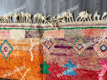 Load image into Gallery viewer, Unique Moroccan Azilal Rug | Vintage Wool with Colorful Geometric Art
