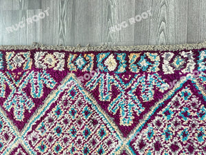 Handwoven Happiness | Purple Beni Ourain Rug from the Boujaad Region