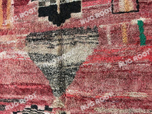 Load image into Gallery viewer, Unique Moroccan Rug | Vintage Red Wool with Abstract Berber Art
