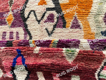 Load image into Gallery viewer, Unique Moroccan Azilal Rug | Vintage Wool with Colorful Abstract Patterns
