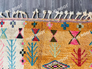 Handcrafted Moroccan Azilal Rug | Warm Hues & Playful Tribal Design