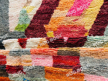 Load image into Gallery viewer, Handcrafted Moroccan Artistry | Colorful Boucherouite Rug with Upcycled Textiles
