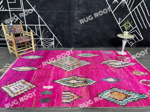 Blushing Nomad | Handwoven Pink Boujaad Rug | Bohemian Luxe