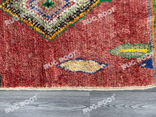Load image into Gallery viewer, Unique Moroccan Azilal Rug | Vintage Wool with Colorful Geometric Art
