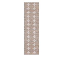 Load image into Gallery viewer, Handwoven Jute &amp; Cotton Rug with Geometric Pattern in Natural &amp; Ivory – Flatweave
