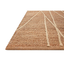 Load image into Gallery viewer, Handwoven Jute &amp; Wool Rug with Linear Branch Pattern in Natural &amp; Ivory – Flatweave
