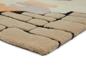 Abstract Neutral Palette Hand Tufted Rug