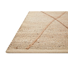 Load image into Gallery viewer, Handwoven Jute &amp; Wool Rug with Abstract Line Pattern in Beige – Flatweave
