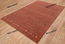 Load image into Gallery viewer, Handcrafted Haven | Red-Brown Gabbeh Rug with Subtle Orange Accents
