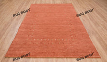 Load image into Gallery viewer, Desert Hues | Handwoven Low Pile Gabbeh Rug in Earthy Orange &amp; Rust
