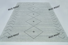 Load image into Gallery viewer, Modern Minimalist Rug | Handwoven Grey Area Gabbeh Rug with Simple Geometric Pattern
