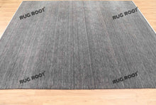 Load image into Gallery viewer, Modern Minimalist | Handwoven Charcoal Wool Gabbeh Rug with Subtle Texture
