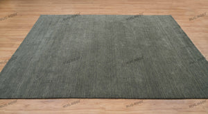Olive Grove Tranquility | Handwoven Wool Gabbeh Rug in Deep Green