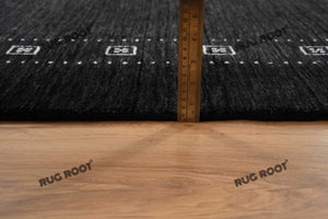 Handcrafted Retreat | Oversized Black Gabbeh Rug for Cozy Bedrooms & Living Rooms
