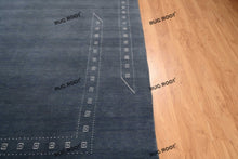 Load image into Gallery viewer, Handwoven Serenity | Large Gabbeh Area Rug in Soft Blue Grey Wool
