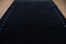 Load image into Gallery viewer, Handcrafted Retreat | Oversized Black Gabbeh Rug for Cozy Bedrooms &amp; Living Rooms
