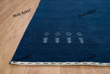 Load image into Gallery viewer, Modern Minimalism | Deep Blue Gabbeh Rug with Soft Pile and Subtle Detailing
