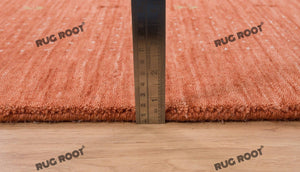 Desert Hues | Handwoven Low Pile Gabbeh Rug in Earthy Orange & Rust