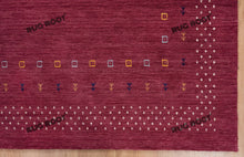 Load image into Gallery viewer, Handcrafted Moroccan Jewel | Vibrant Pink Gabbeh Rug with Tribal Motifs
