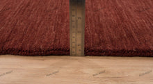 Load image into Gallery viewer, Rustic Warmth | Handwoven Wool Gabbeh Rug in Deep Burgundy
