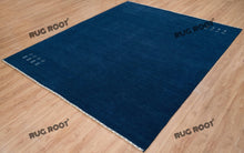 Load image into Gallery viewer, Modern Minimalism | Deep Blue Gabbeh Rug with Soft Pile and Subtle Detailing
