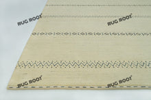 Load image into Gallery viewer, Boho Chic Retreat | Handwoven Gabbeh Rug in Neutral Tones with Striped Accents
